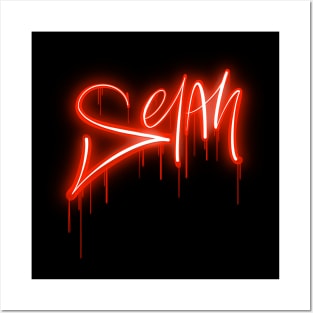 Selah - Red Neon - Christian Tee Posters and Art